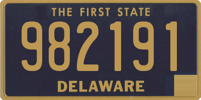 DE license plate 982191