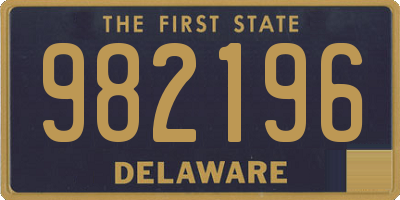 DE license plate 982196