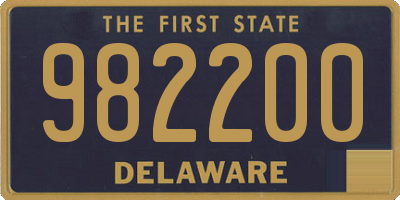 DE license plate 982200