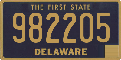 DE license plate 982205