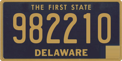 DE license plate 982210