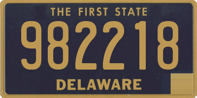 DE license plate 982218