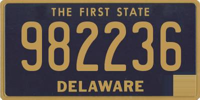 DE license plate 982236