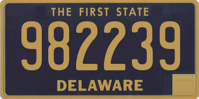 DE license plate 982239