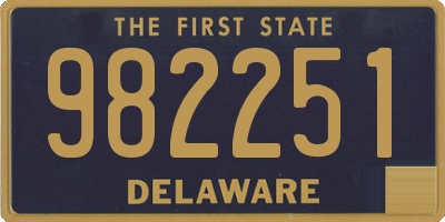 DE license plate 982251