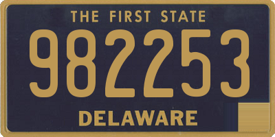 DE license plate 982253