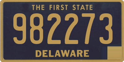 DE license plate 982273