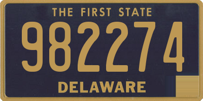 DE license plate 982274