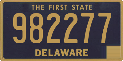 DE license plate 982277