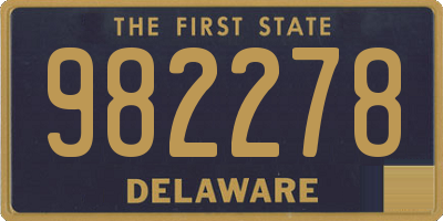 DE license plate 982278