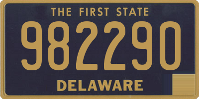 DE license plate 982290