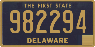 DE license plate 982294