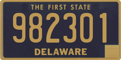 DE license plate 982301