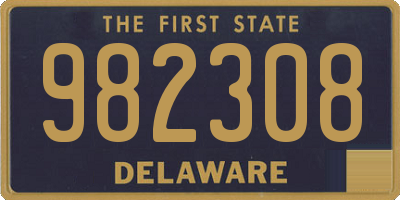 DE license plate 982308
