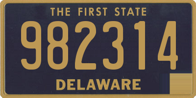 DE license plate 982314