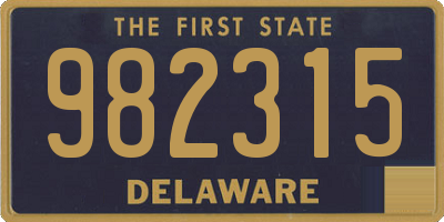 DE license plate 982315