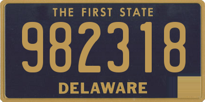 DE license plate 982318