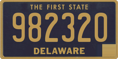 DE license plate 982320
