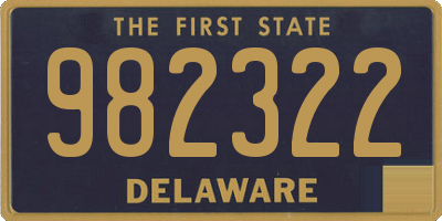 DE license plate 982322