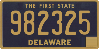 DE license plate 982325