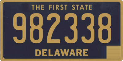 DE license plate 982338