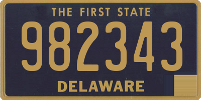 DE license plate 982343