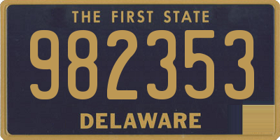 DE license plate 982353