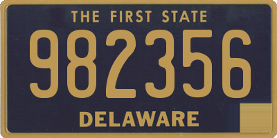 DE license plate 982356