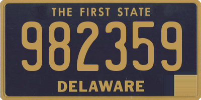 DE license plate 982359