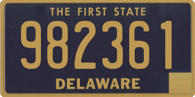 DE license plate 982361