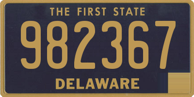 DE license plate 982367