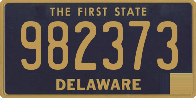DE license plate 982373