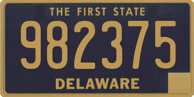 DE license plate 982375