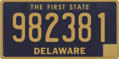 DE license plate 982381