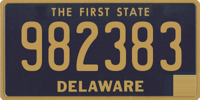 DE license plate 982383