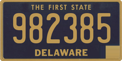 DE license plate 982385