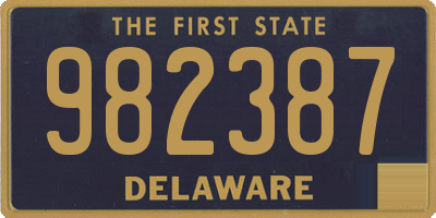DE license plate 982387