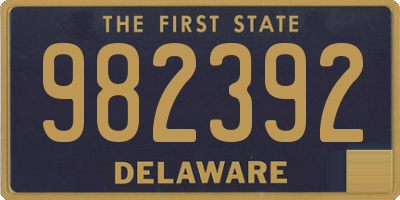 DE license plate 982392