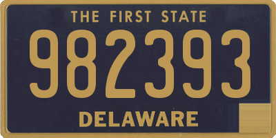 DE license plate 982393