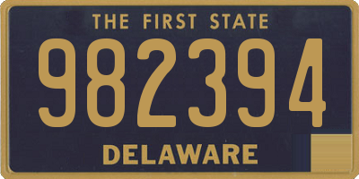 DE license plate 982394