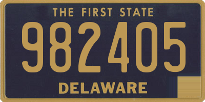 DE license plate 982405