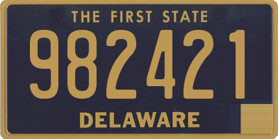 DE license plate 982421