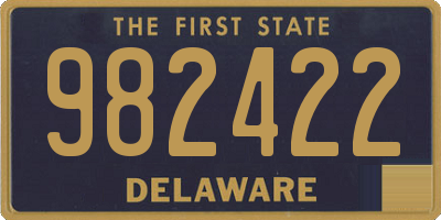 DE license plate 982422