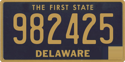 DE license plate 982425