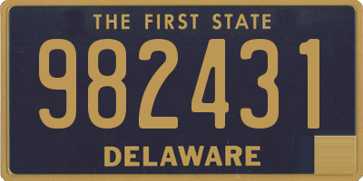DE license plate 982431