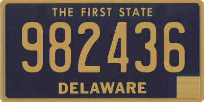 DE license plate 982436
