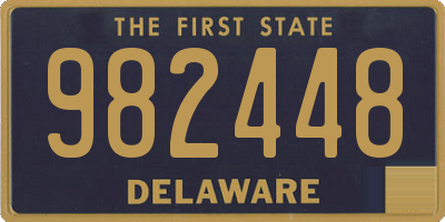 DE license plate 982448