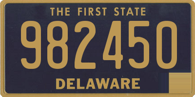 DE license plate 982450