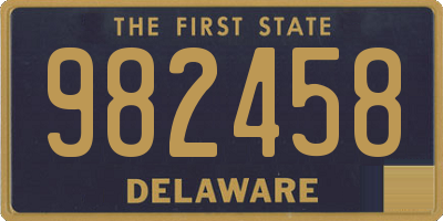 DE license plate 982458