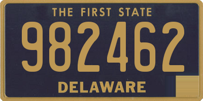 DE license plate 982462
